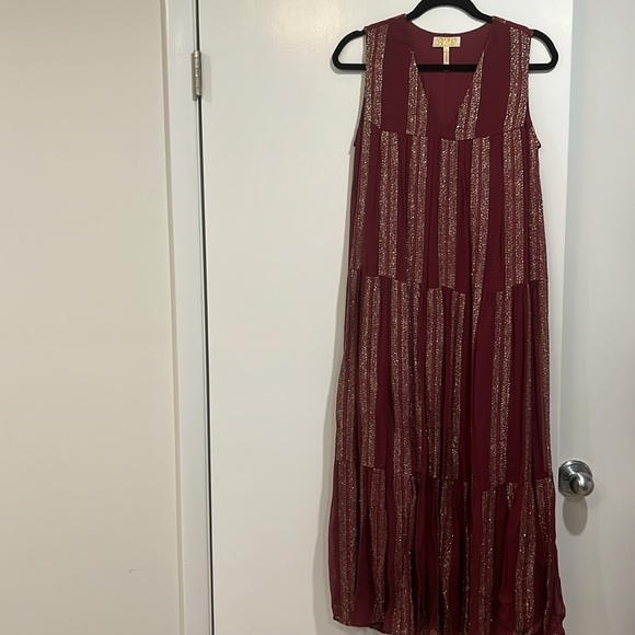 Brand New! Verb by Pallavi Singhee Tiered Maxi Dress Rare Anthropologie Sample! - Picture 9 of 10